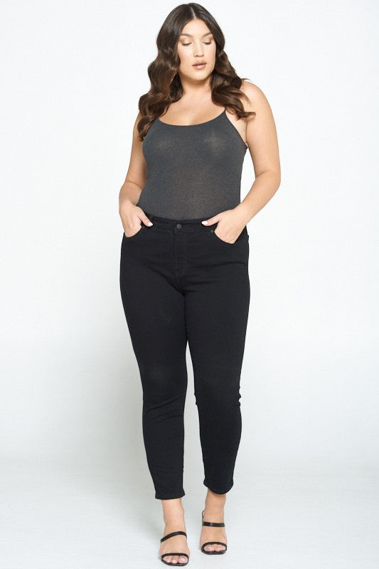 Mid Rise Skinny Ankle Plus Size Jeans