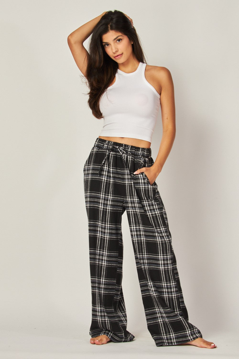 Black and white Pajama Bottoms