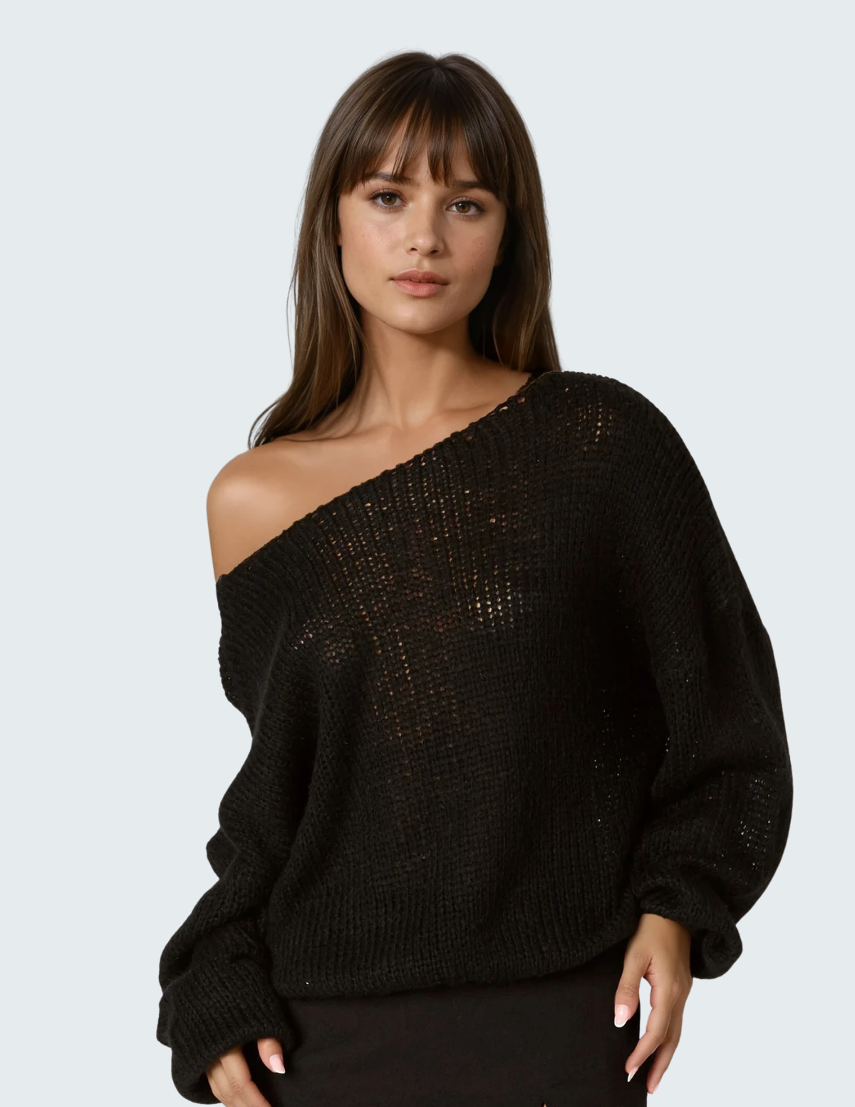 Black Off the Shoulder Sweater