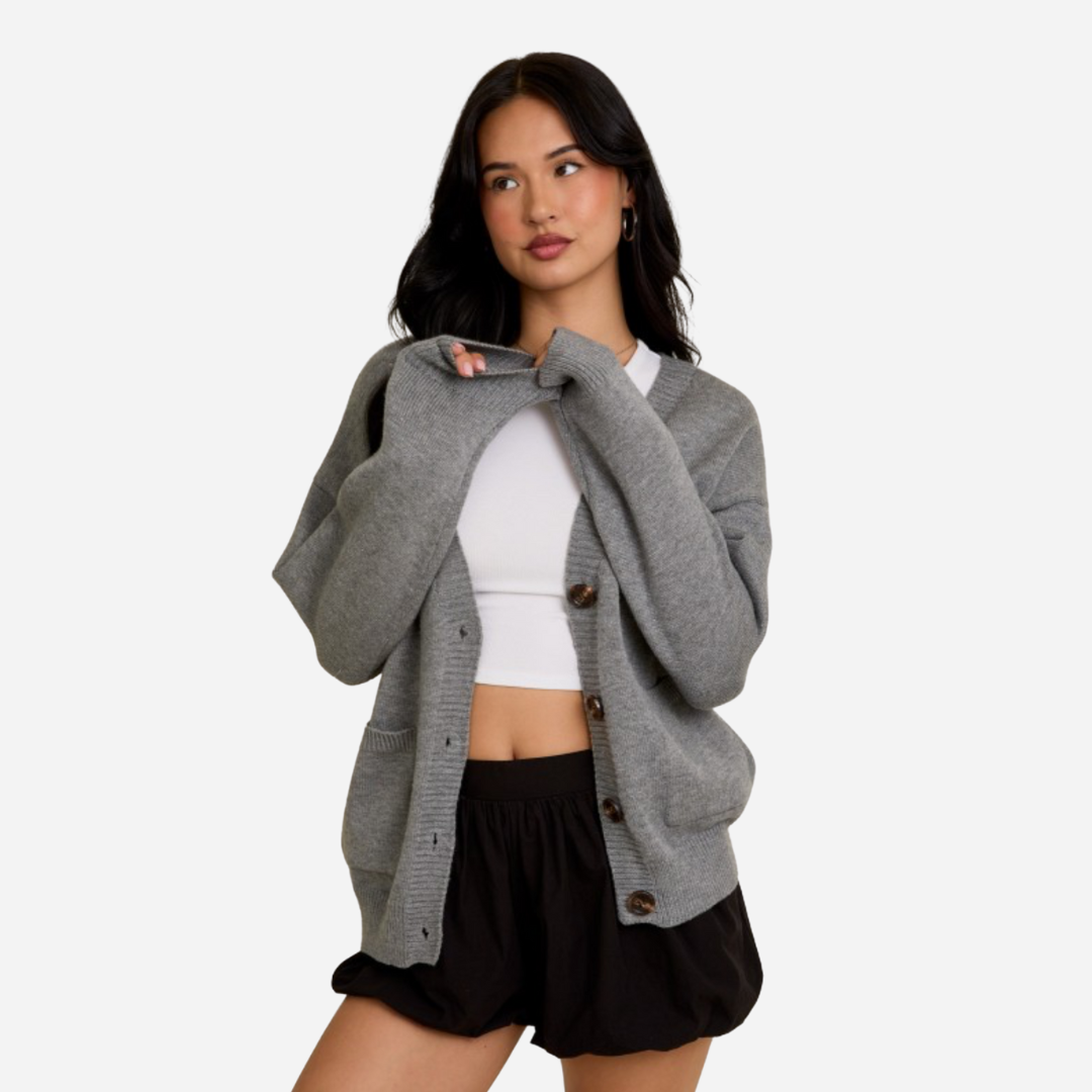 Oversized Gray Cardigan